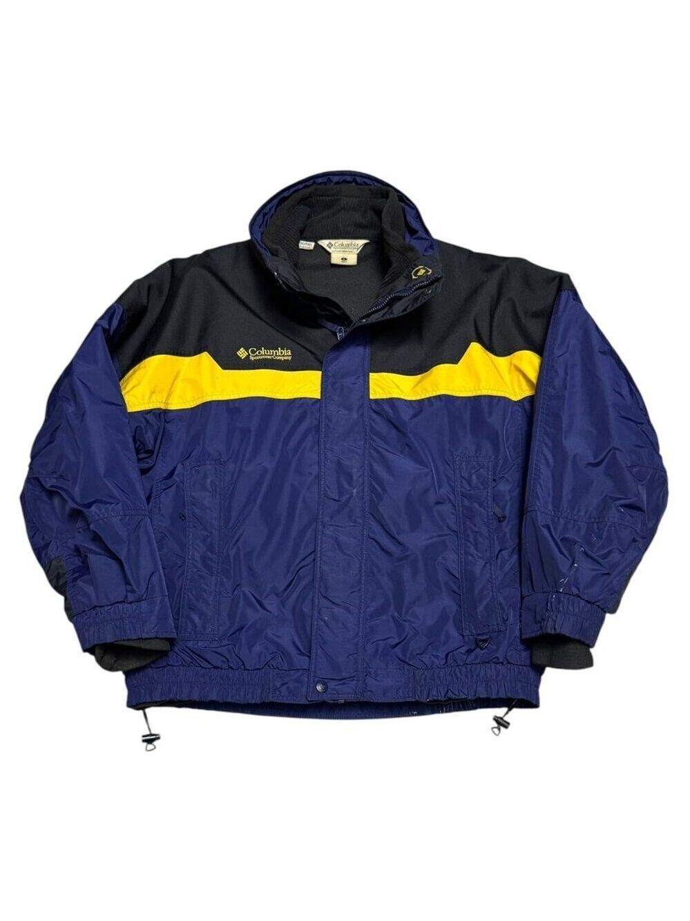 COLUMBIA 2-in-1 Convertible Fleece Jacket Winter Waterproof Ski Jacket Men Large